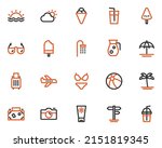 set of summer line icons  beach ... | Shutterstock .eps vector #2151819345
