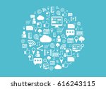 social media background. a... | Shutterstock .eps vector #616243115