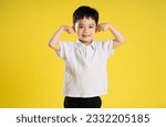 Image of asian boy posing on a...