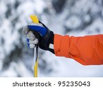 Hand And Ski Pole With...