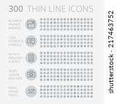 thin line icons for business ... | Shutterstock .eps vector #217463752