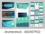 website template  one page... | Shutterstock .eps vector #602407922