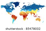 detailed world map with... | Shutterstock . vector #85478032