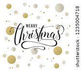 merry christmas text design.... | Shutterstock .eps vector #1235004718