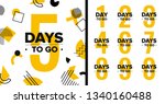 number days left countdown... | Shutterstock .eps vector #1340160488