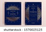 beautiful set of wedding card... | Shutterstock .eps vector #1570025125