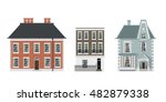victorian houses set | Shutterstock .eps vector #482879338