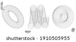 abstract vector object set.... | Shutterstock .eps vector #1910505955