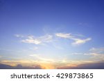 Colorful of sky with clouds in the evening:Select focus with shallow depth of field:Ideal use for background.