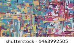 handmade surreal abstract... | Shutterstock . vector #1463992505