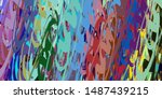 decorative oil painting.... | Shutterstock . vector #1487439215