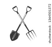 vector spade and pitchfork sign ... | Shutterstock .eps vector #1364501372