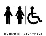 wc sign icon. toilet symbol.... | Shutterstock .eps vector #1537744625