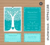 wedding invitation or greeting... | Shutterstock .eps vector #409961188