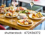 Breakfast Buffet Concept, Breakfast Time in Luxury Hotel, Brunch with Family in Restaurant, Mans Hand with Glass of Champagne