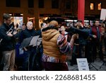 Small photo of New York, NY, USA - February 20, 2023: Musicians of AFM local 802 Union protesting unfair labor condition, joined by other union representatives