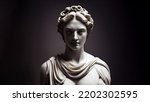3D illustration of a Renaissance marble statue of Hera. She is the queen of the Gods, the Goddess of marriage and marital, Hera in Greek mythology, known as Juno in Roman mythology.