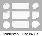 curled stickers set. vector... | Shutterstock .eps vector #1355107415