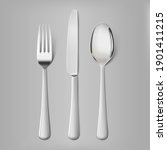 set cutlery of fork  spoon and...