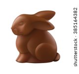 Chocolate Easter Bunny Isolated ...