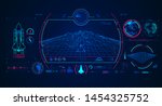 graphic of spaceship interface... | Shutterstock .eps vector #1454325752