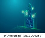 concept of encryption key or... | Shutterstock .eps vector #2011204358