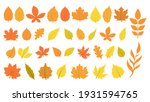 large set of leaves in autumn... | Shutterstock .eps vector #1931594765