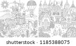 coloring pages. coloring book... | Shutterstock .eps vector #1185388075