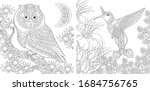 adult coloring pages. forest... | Shutterstock .eps vector #1684756765