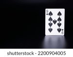 Small photo of card joker baccarat casino game face card dark background card pattens casino card