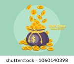 Money Bag And Gold Coins Vector ...