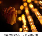 Woman Praying In Church