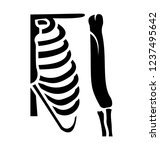 solid icon design of rib cage | Shutterstock .eps vector #1237495642