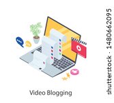 video blogging isometric... | Shutterstock .eps vector #1480662095