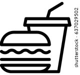 fast food vector icon | Shutterstock .eps vector #637029502