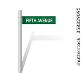 Fifth Avenue Green Sign Vector