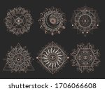 vector set of sacred symbols... | Shutterstock .eps vector #1706066608