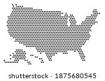 dot map of the united states of ... | Shutterstock .eps vector #1875680545