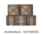 Old Wooden Box Isolated.