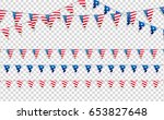 4th of july. decoration set of... | Shutterstock .eps vector #653827648