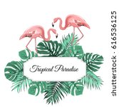 tropical paradise promotion... | Shutterstock .eps vector #616536125