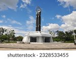 Small photo of Pontianak Indonesia, July 07, 2023, The equator monument is located in the city of Pontianak
