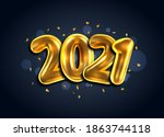 2021  happy new year banner.... | Shutterstock . vector #1863744118