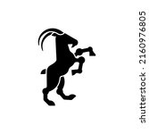 goat heraldic animal silhouette.... | Shutterstock .eps vector #2160976805