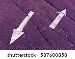 Two arrows on purple toned...