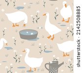 cute seamless pattern with...