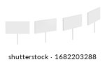 white vector banner on stick | Shutterstock .eps vector #1682203288