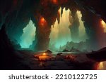 Dark Mysterious Fantasy Cave...