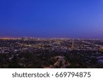 Amazing aerial view over Los Angeles from Griffith Observatory
