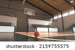 Basketball Court With Ball ...